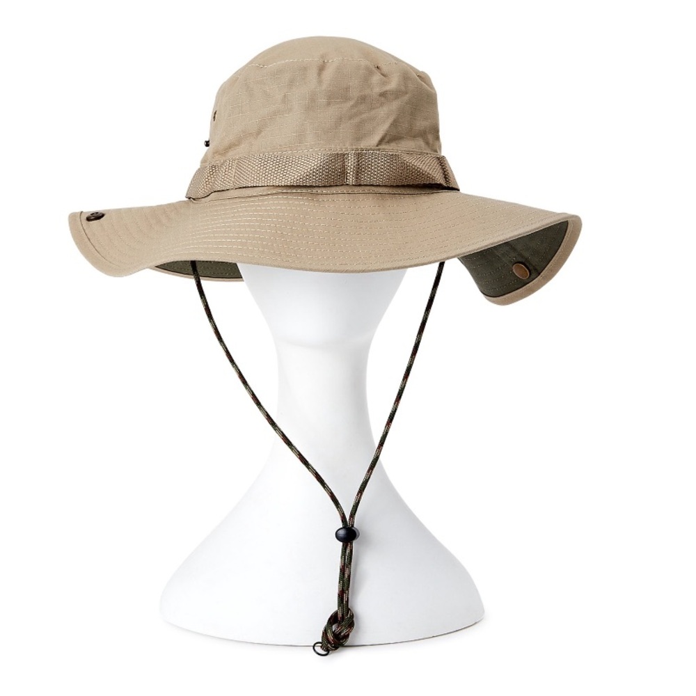 Swiss Tech Khaki Wide Brim Neck Flap Sun Hat